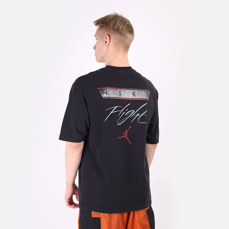 мужская черная футболка Jordan Flight Short-Sleeve Crew CV3357-010 - цена, описание, фото 4